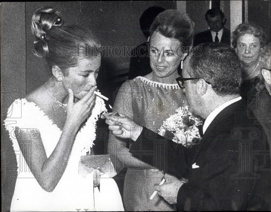 1966 Press Photo producer Dino De Laurentiis,Princess Paola - Historic Images