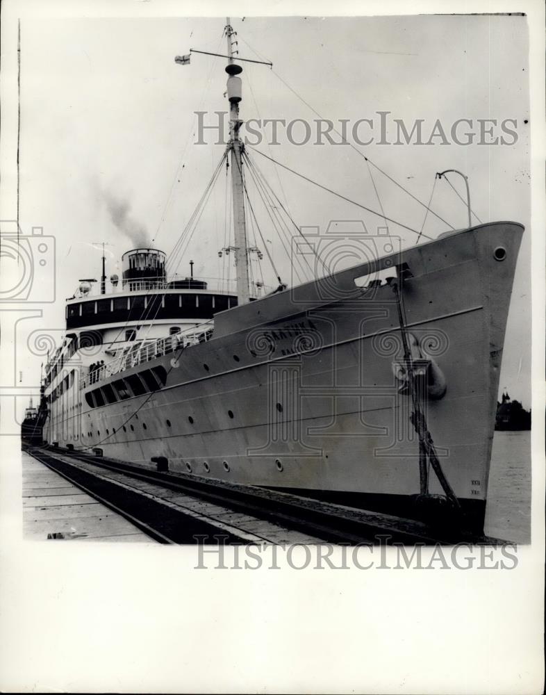 1957 Press Photo Russian Ship &quot;Viacheslav Molotov&quot; - Historic Images