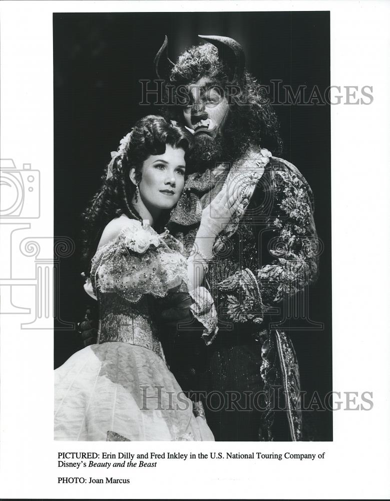 1998 Press Photo Erin Dilly and Fred Inkley in a Beauty and the Beast ...