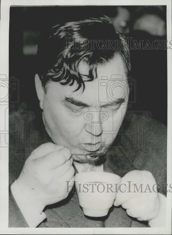 1956 Press Photo George Malenkov, the Soviet Minister for Power Stations - Historic Images