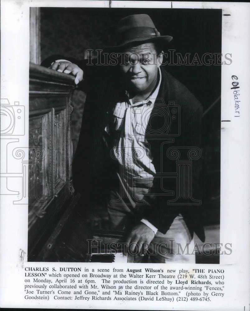 1990 Press Photo Charles S. Dutton in The Piano Lesson - cvp23549 - Historic Images