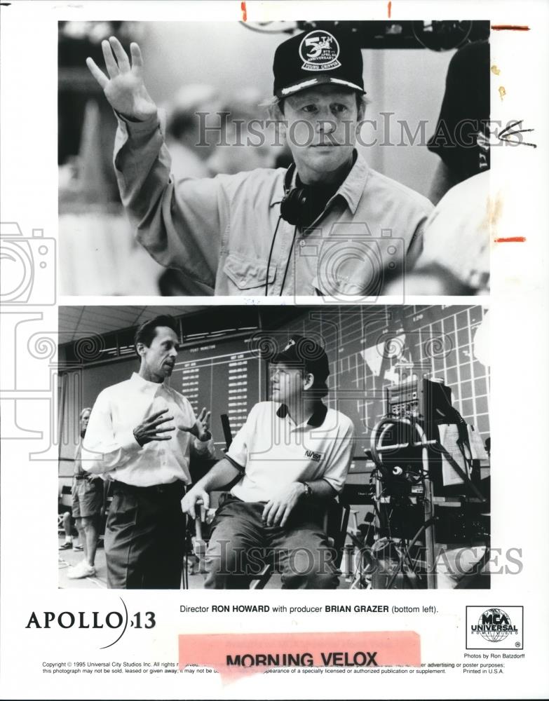 1996 Press Photo Ron Howard With Producer Brian Grazer Director Apollo 13 - Historic Images