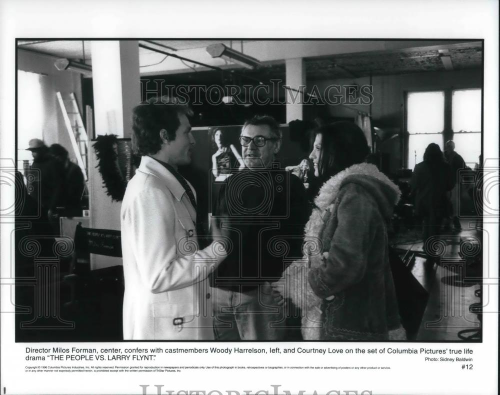 1996 Press Photo Milos Forman Woody Harrelson The People vs. Larry Flynt - Historic Images