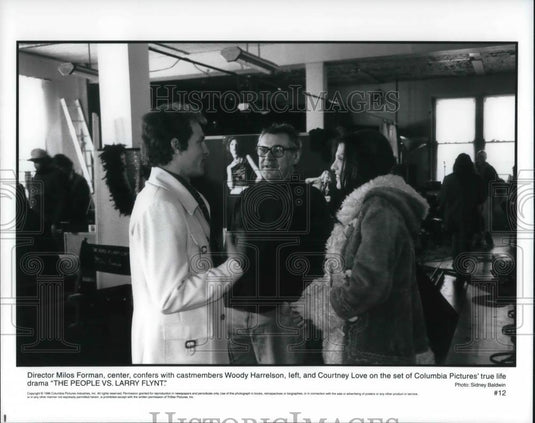1996 Press Photo Milos Forman Woody Harrelson The People vs. Larry Flynt - Historic Images