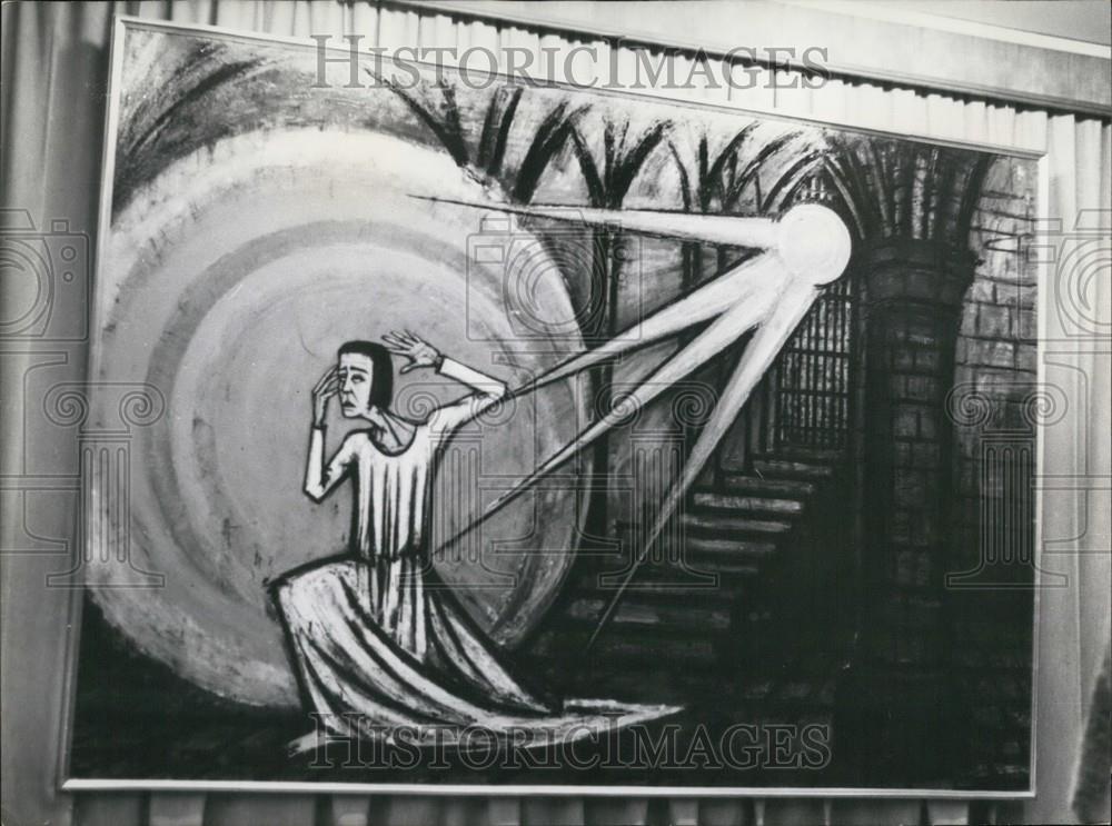 1958 Press Photo Joan of Ark As seen by Bernard Buffet "The Voices" - Historic Images