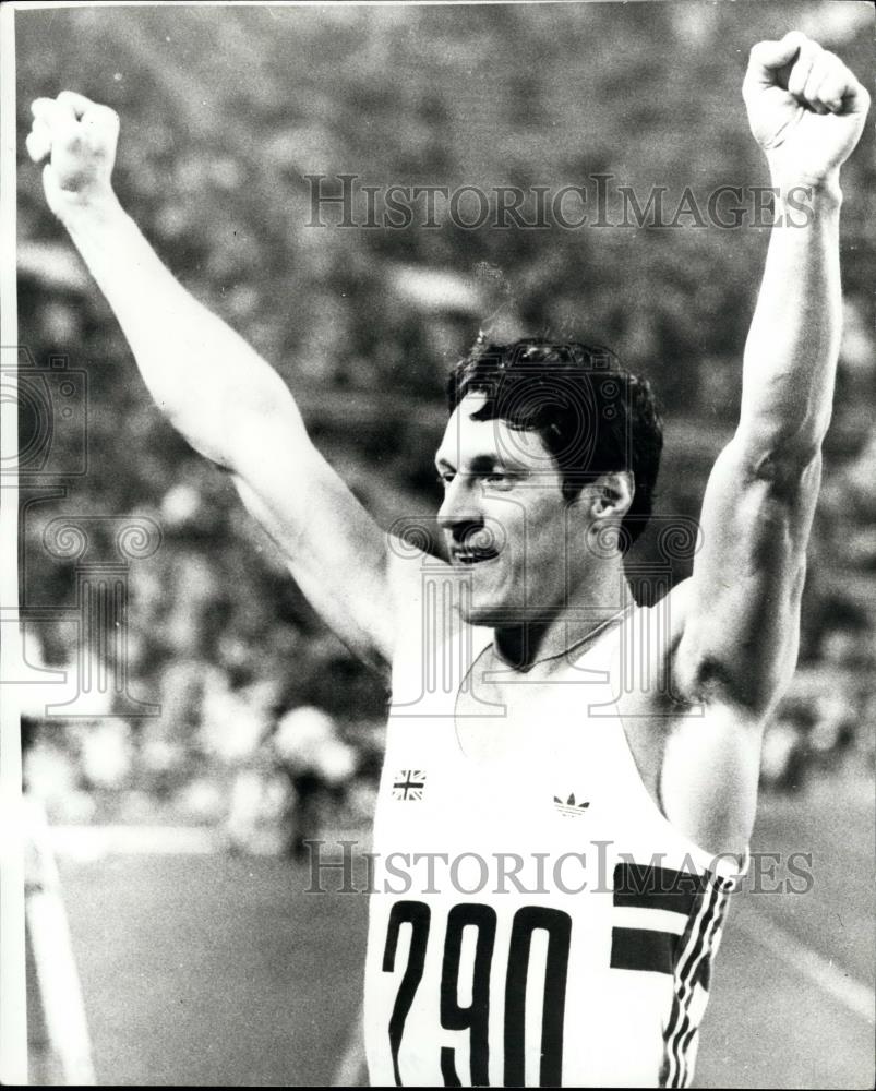 1980 Press Photo Alan Wells wins 100M final At Moscow Olympics - Historic Images