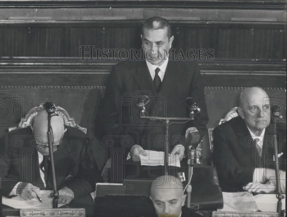 1963 Press Photo Italian Premier ,Aldo Moro - Historic Images