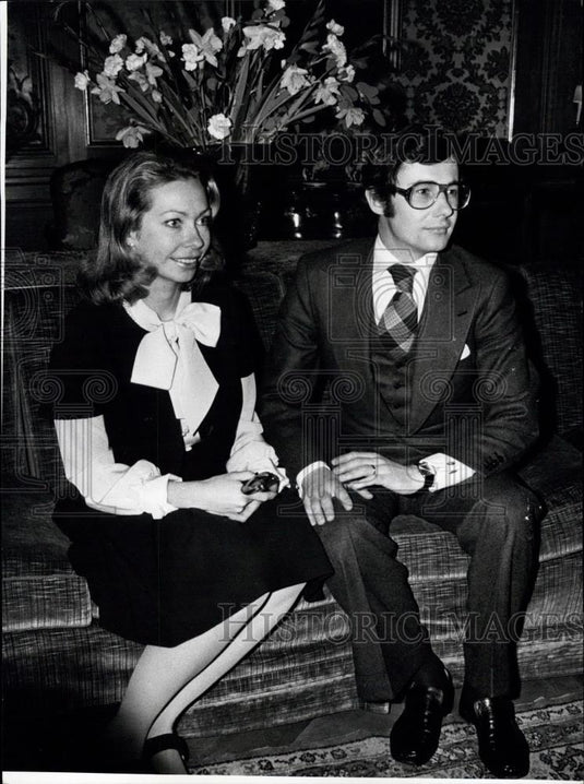 Press Photo Tord Magnusson & Fiancee Princess Christine Of Sweden - Historic Images