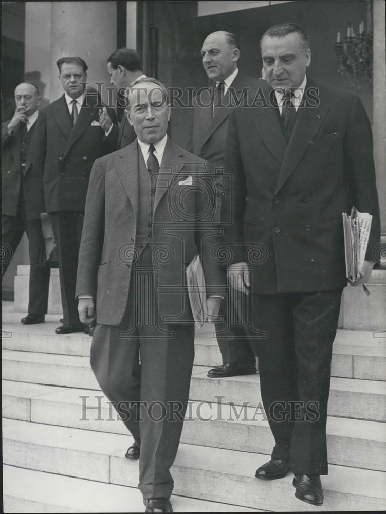 1958 Press Photo Ministers' Meeting at the Elysee - Historic Images