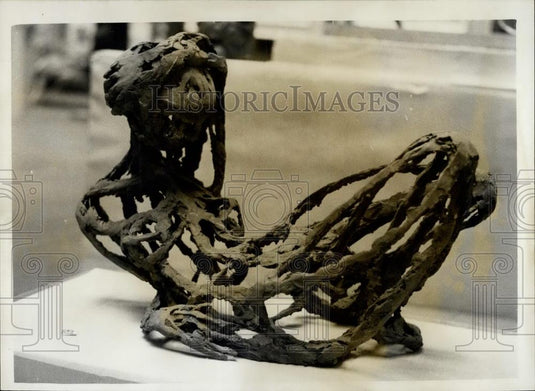1962 Press Photo National Society's 29th Annual Exhibition Sculpture-Eva Castle - Historic Images