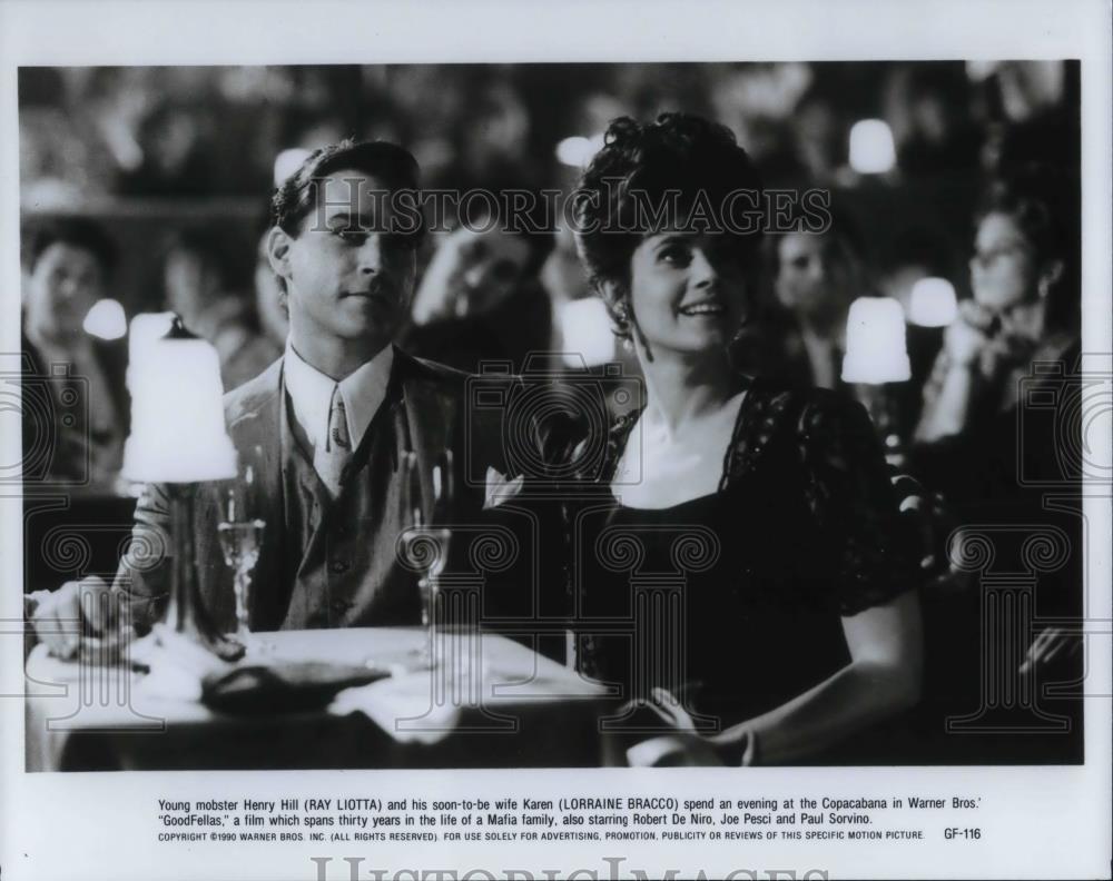 1990 Press Photo Ray Liotta and Lorraine Bracco in GoodFellas - cvp20325 - Historic Images