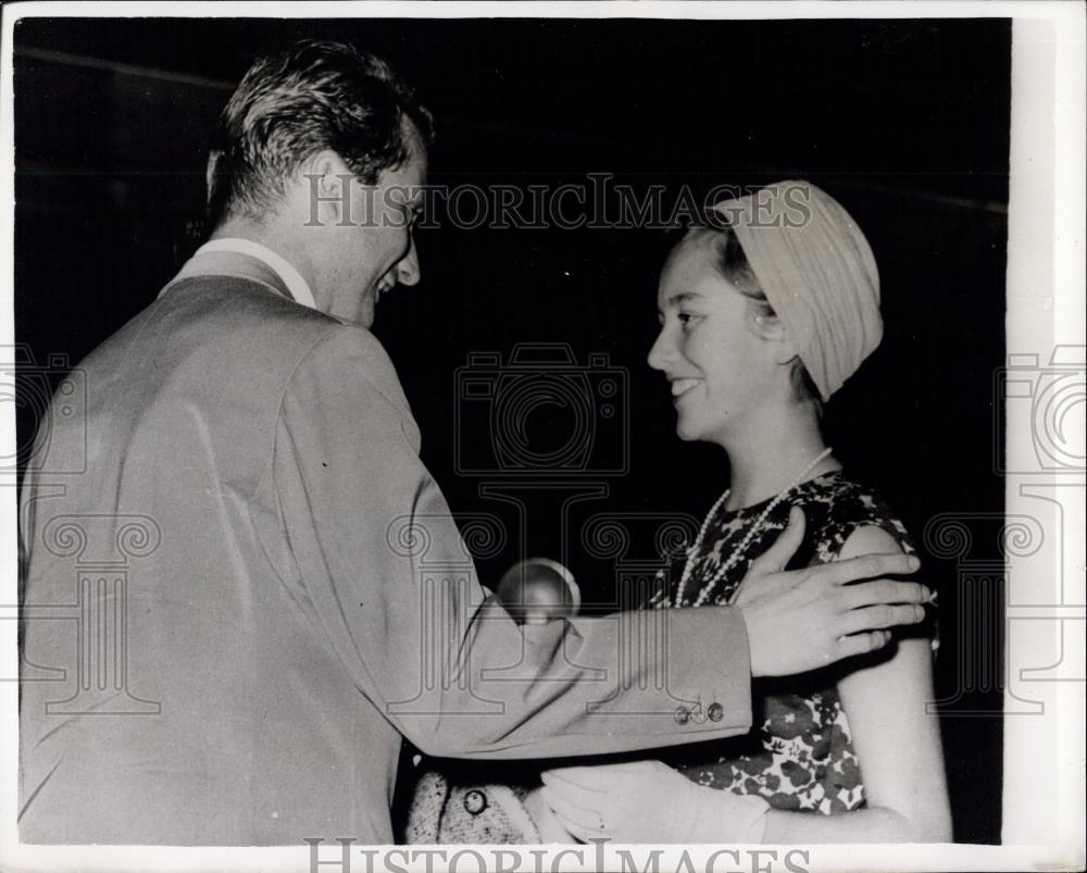 1959 Press Photo Prince Albert of Belgium &amp;Princess Paola di Calabria of Italy - Historic Images