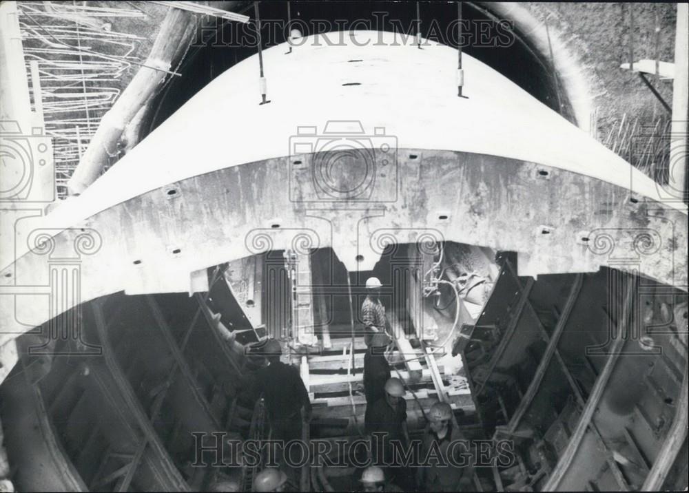 Press Photo Construction of the new subway in Munich - Historic Images