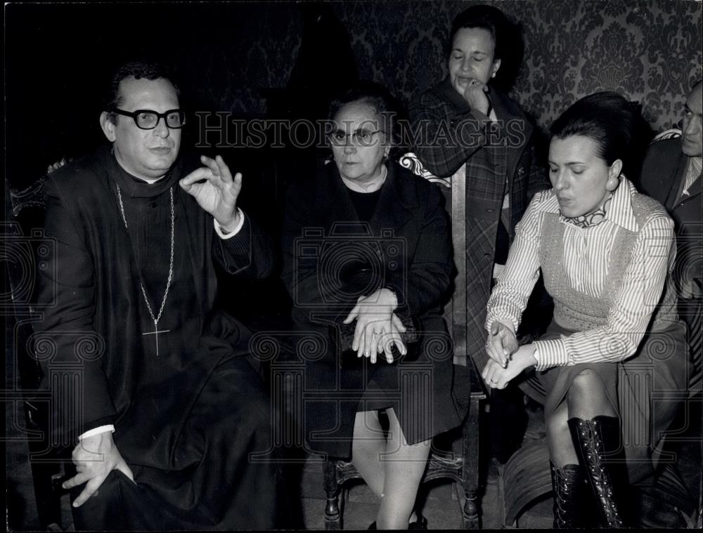 Press Photo Don Giovanni Franzoni, Abbot of the St. Paul Basilica in Rome - Historic Images