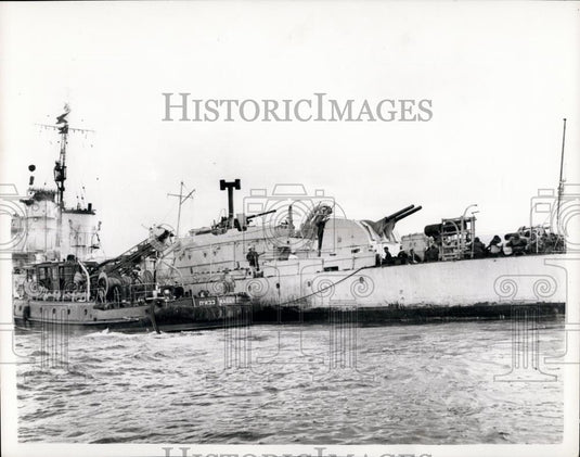 1956 Press Photo Warships - Historic Images