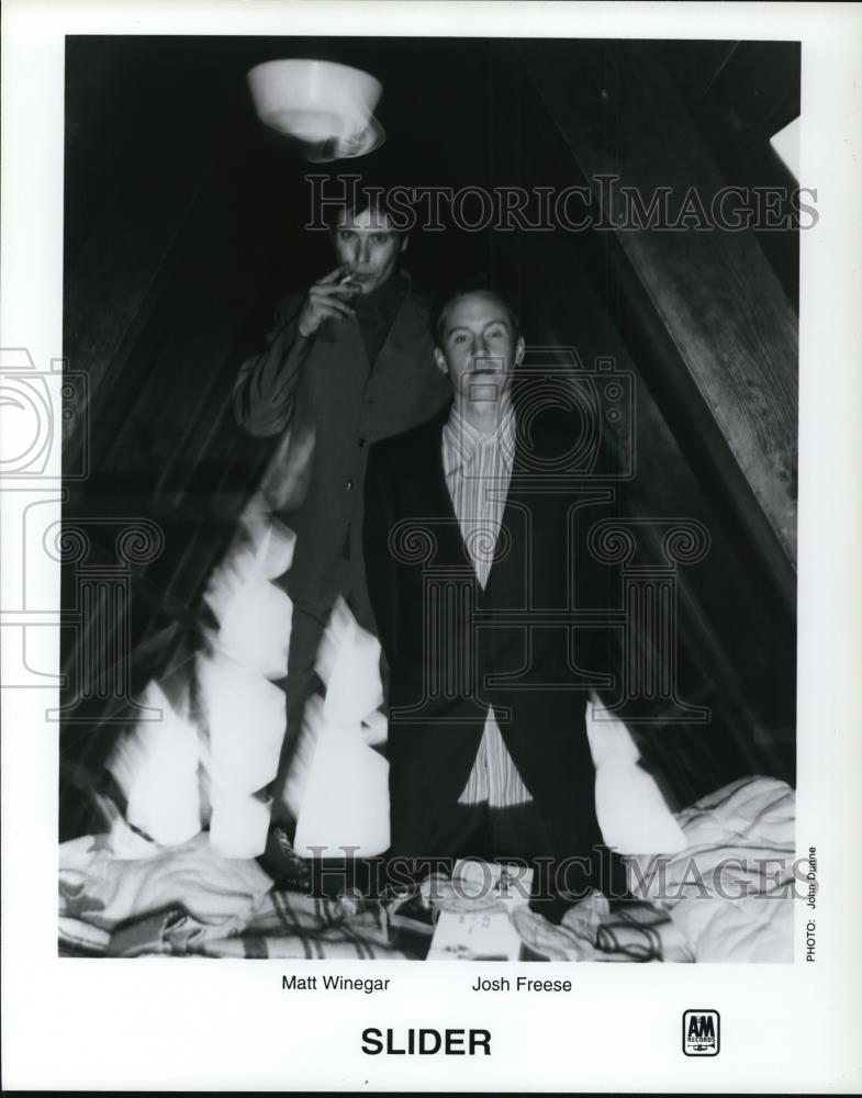 1997 Press Photo Matt Winegar and Josh Freese Session Drummer and Songwriter - Historic Images