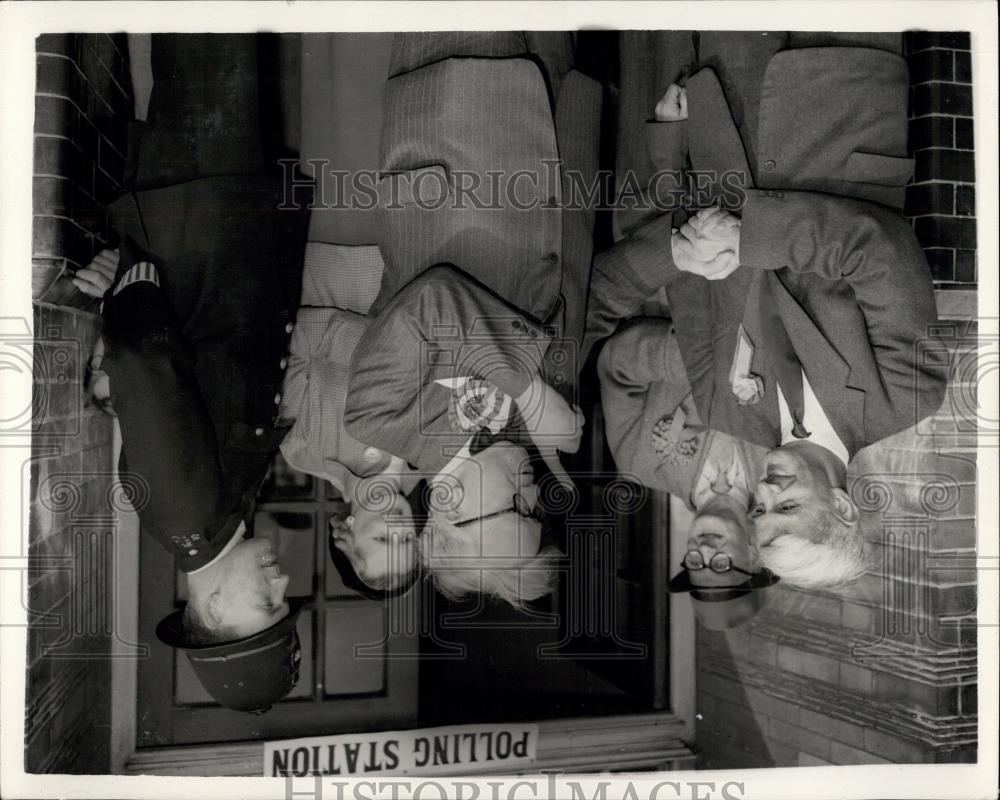 1955 Press Photo Herbert Morrision And The Local Canduates: - Historic Images