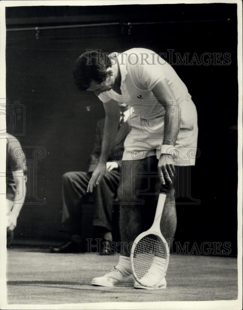 1958 Press Photo MELVIN RODE at Wimbledon Tennis - Historic Images