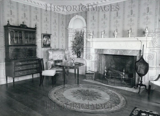Press Photo Deer Park Parlour Baltimore County Maryland Adam Mantel Furniture - Historic Images