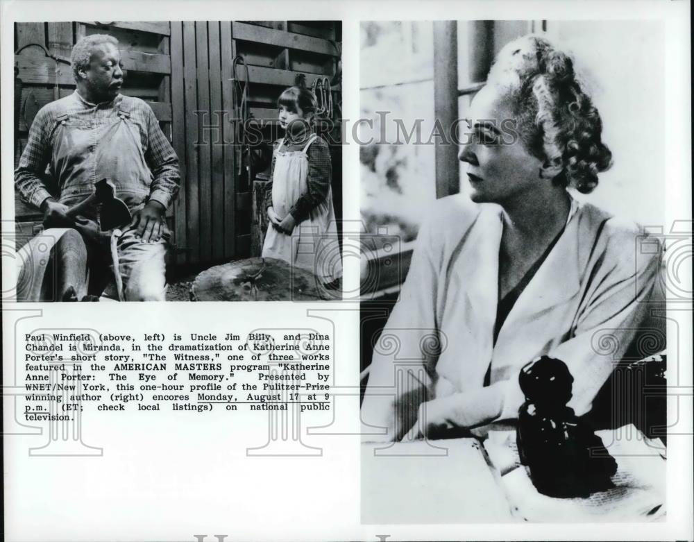 Press Photo Paul Winfield in KATHERINE ANNE PORTER: THE EYE OF MEMORY - Historic Images