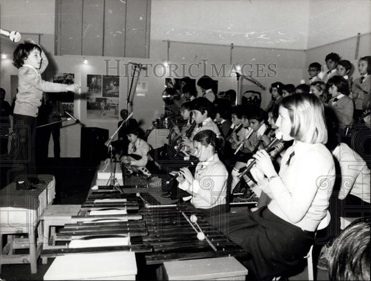Press Photo Greek Children's Orchestra, International Year of the Child - Historic Images