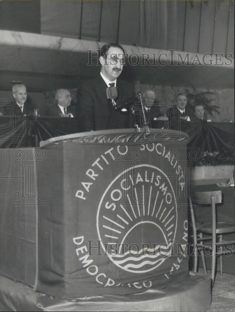 Press Photo The XIII Socialist Democratic Party Congress,Aminfore Fanfani - Historic Images