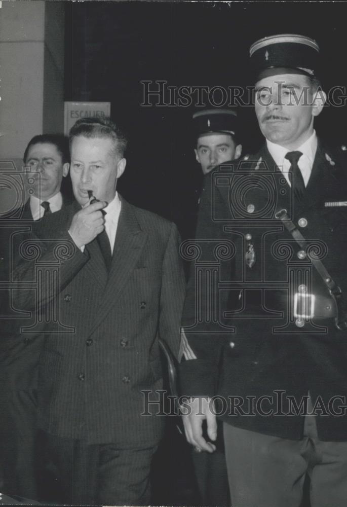 1961 Press Photo Ex Maj Gen Jean Nicot appearing in court - Historic Images