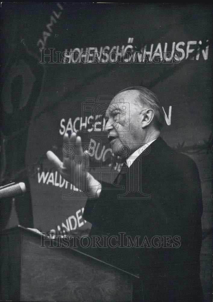 1960 Press Photo Assn Victims of Stalinism 10th Anniv-Konigswinter-Dr. Adenauer - Historic Images