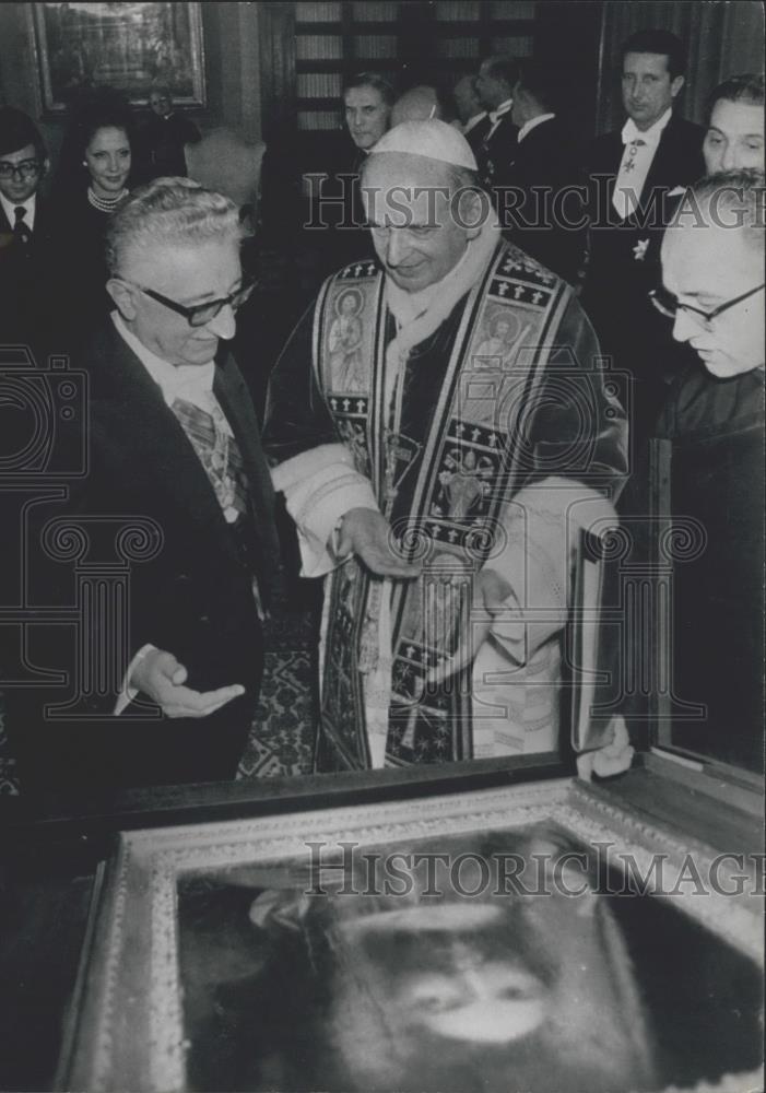 1972 Press Photo Pope Paul VI Italian President Republic Giovanni Leon Vatican - Historic Images