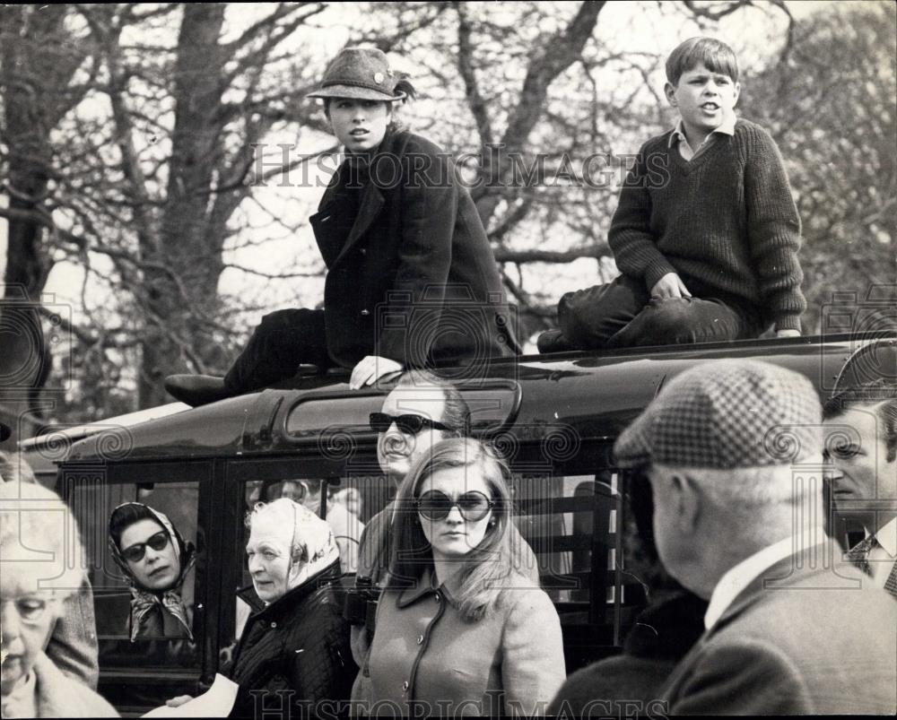 1969 Press Photo Royal Spectators at the Badminton horse trials - Historic Images