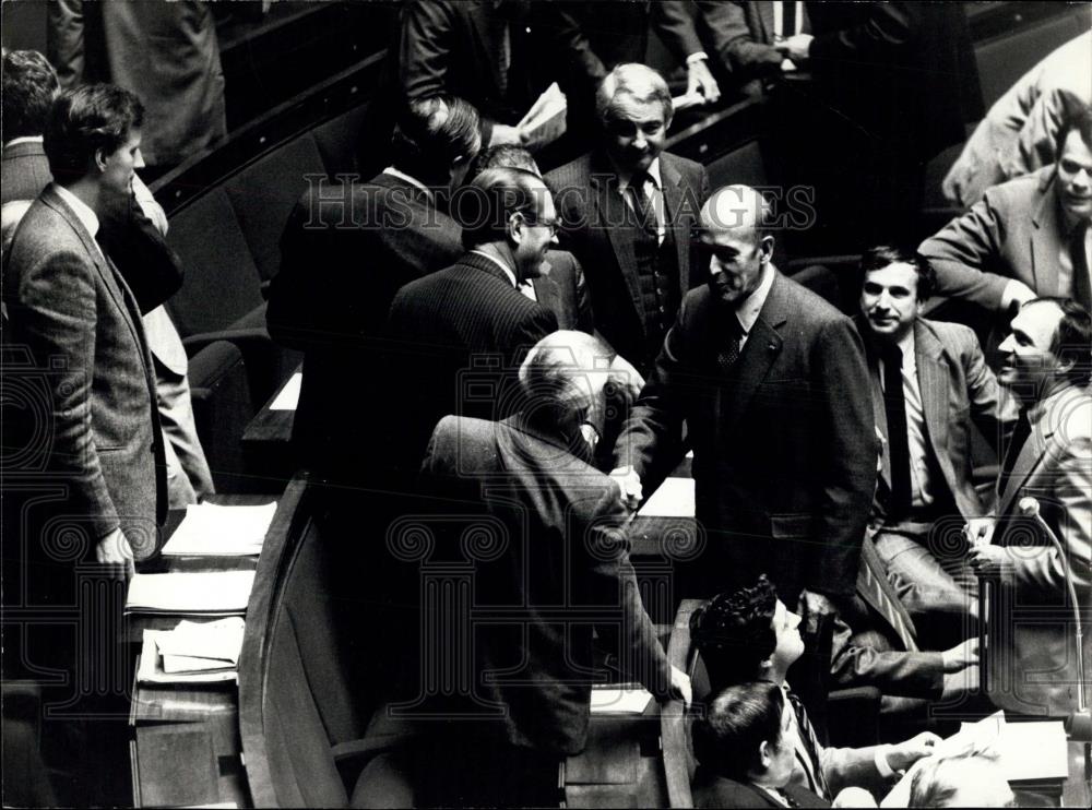 Press Photo Former President Valery Giscard D&#39;Estaing comes back to Parliament - Historic Images