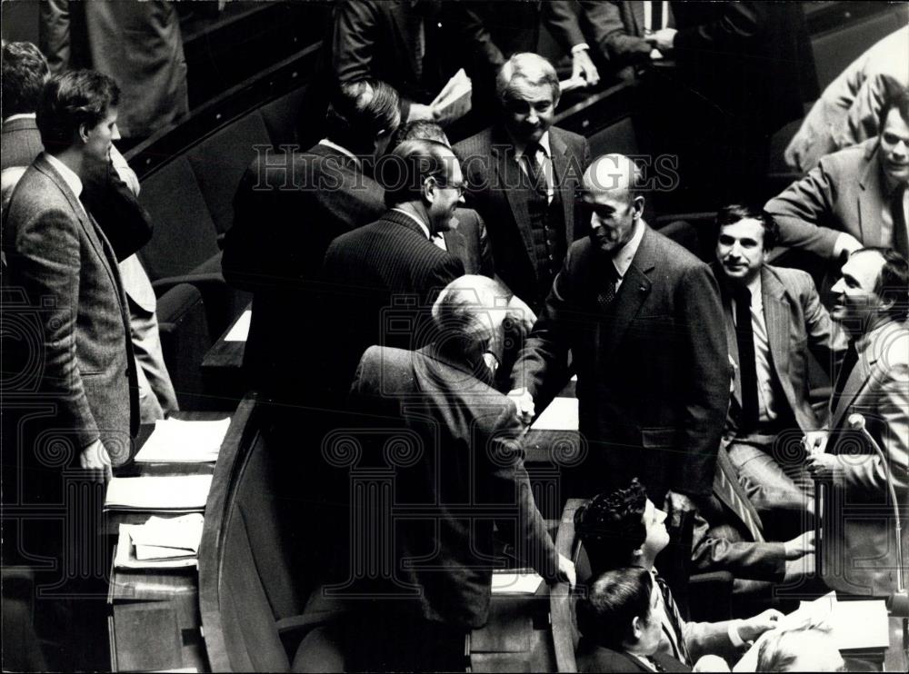 Press Photo Former President Valery Giscard D'Estaing comes back to Parliament - Historic Images