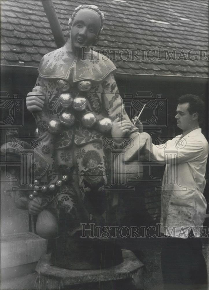 1964 Press Photo decoration for a fountain in Mohringen - Historic Images