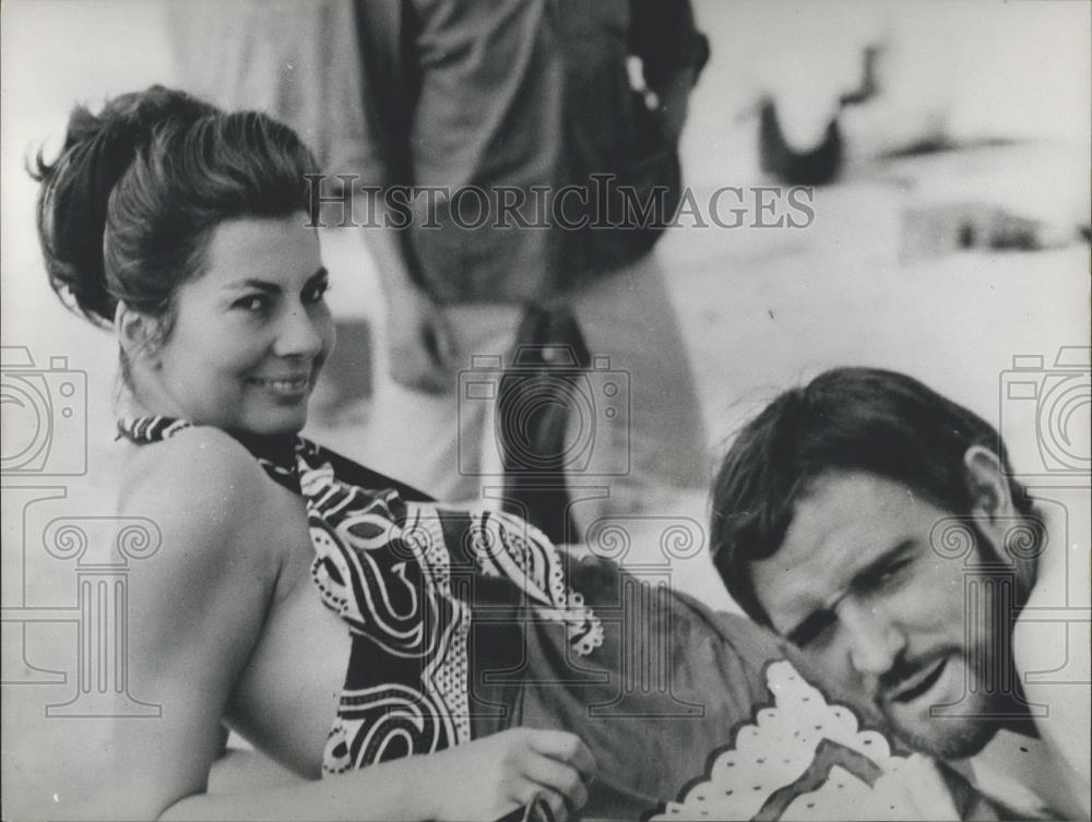 1964 Press Photo Princess Soraya and English actor Richard Harris - Historic Images