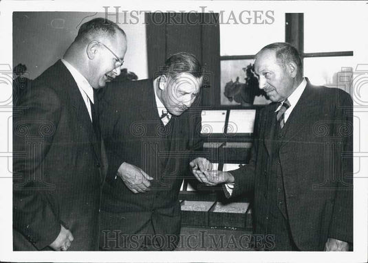 Press Photo Otto Hoefter. Dr. Fr. Rothermel. Bavarian Farmer's Assoc. - Historic Images