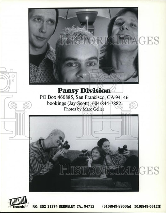 Undated Press Photo Pansy Division - cvp28260 - Historic Images