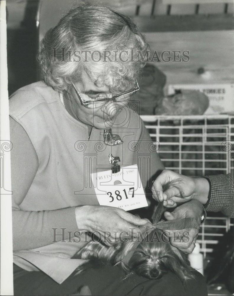 1980 Press Photo Getting ready for the Crufts Dog Show at Earls Court - Historic Images