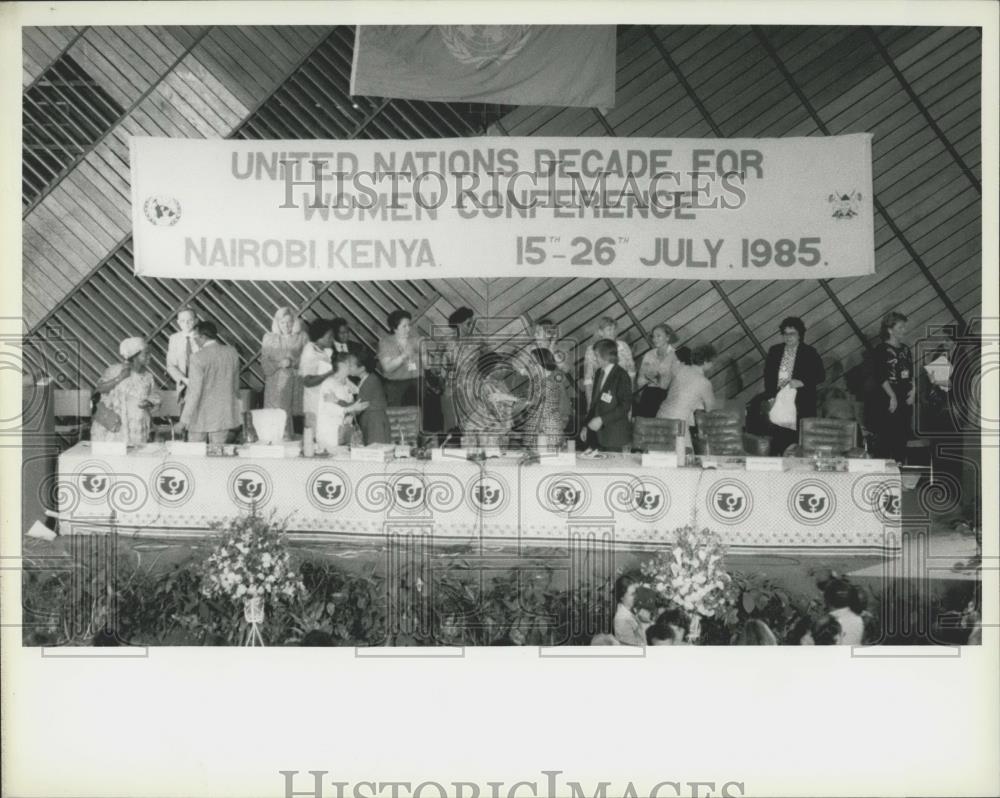 1985 Press Photo Conference on United Nations Women's Decade - Historic Images