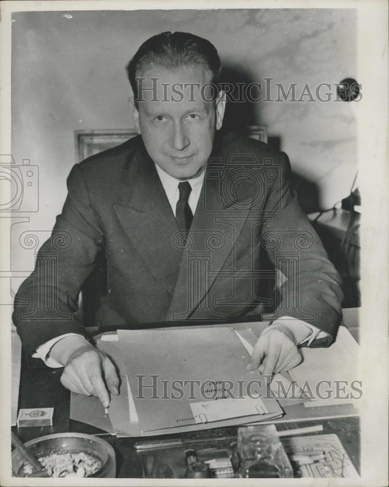 1953 Press Photo Secretary General of the United Nations, Dag Hammarskjold - Historic Images