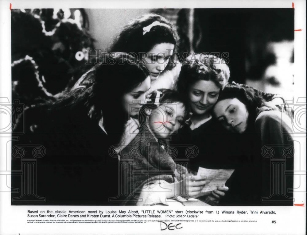 1994 Press Photo Little Women Winona Ryder, Trini Alvarado, Susan Sarandon - Historic Images