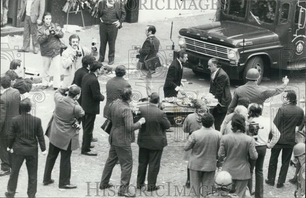 1972 Press Photo Coffins of the extremists shot when attempting to escape - Historic Images