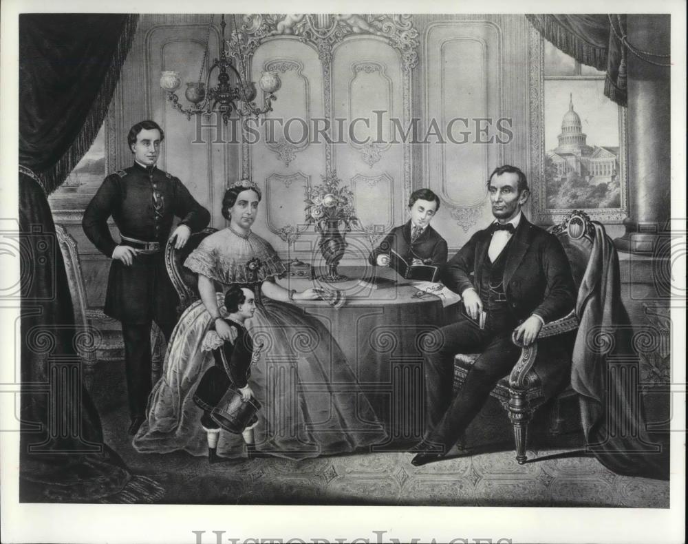 Press Photo The Abraham Lincoln family  portrait - Historic Images