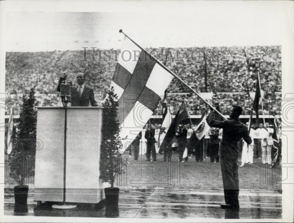 1952 Press Photo Opening Ceremony Of 1952 Olympics At Helsinki. - Historic Images