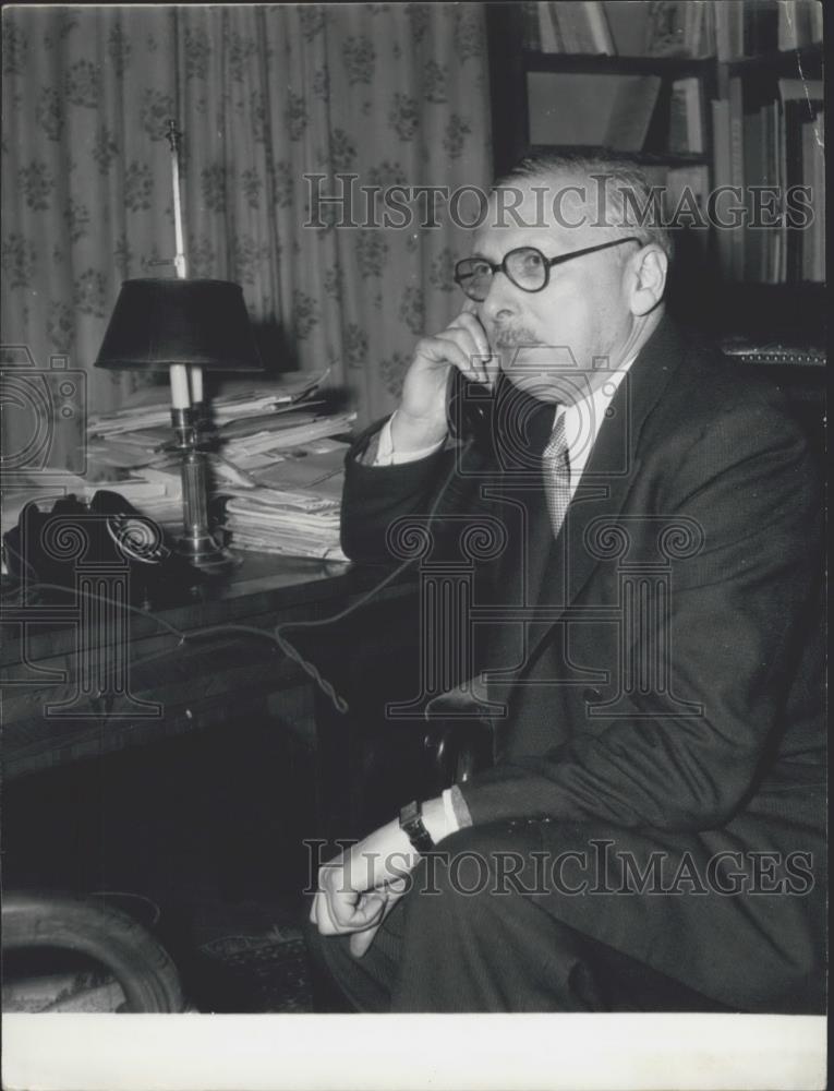 1957 Press Photo rene pleven Asked To Form New Government - Historic Images