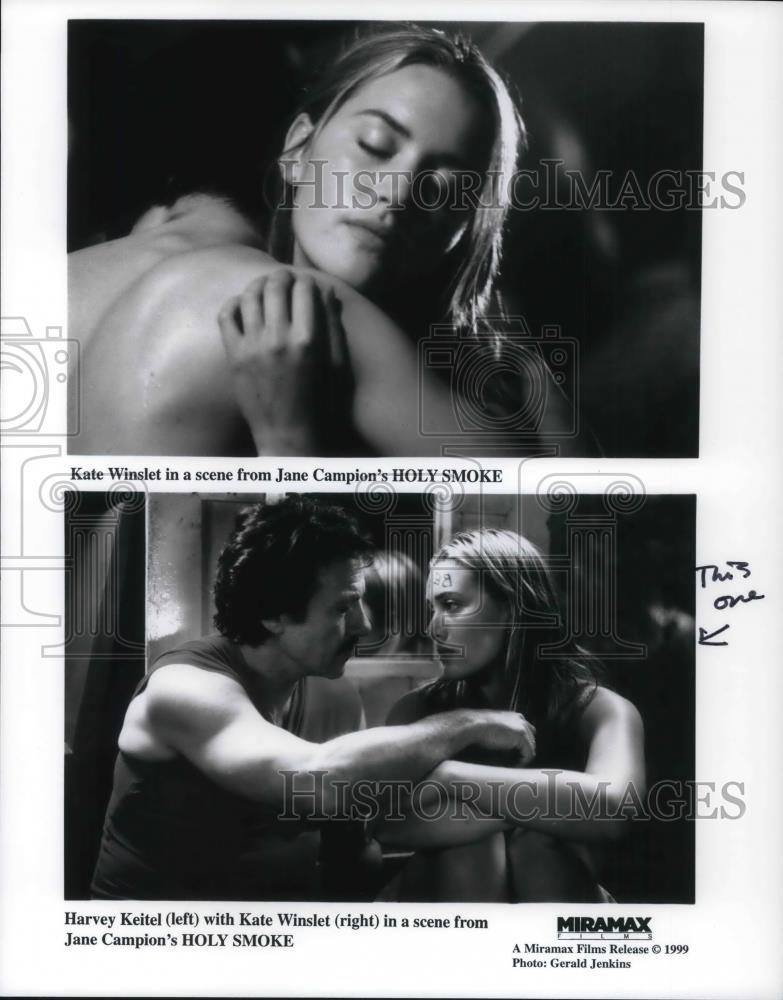 1999 Press Photo Harvey Keitel &amp; Kate Winslet in Holy Smoke - cvp20973 - Historic Images