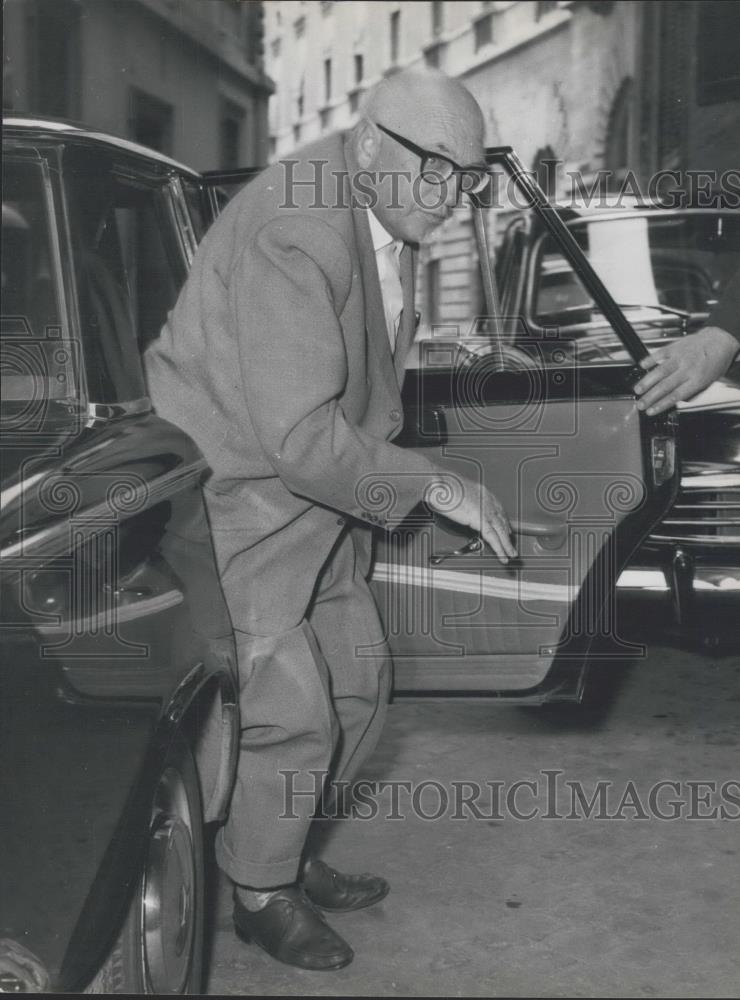 1963 Press Photo President. Pietro Nenni. of Italy - Historic Images