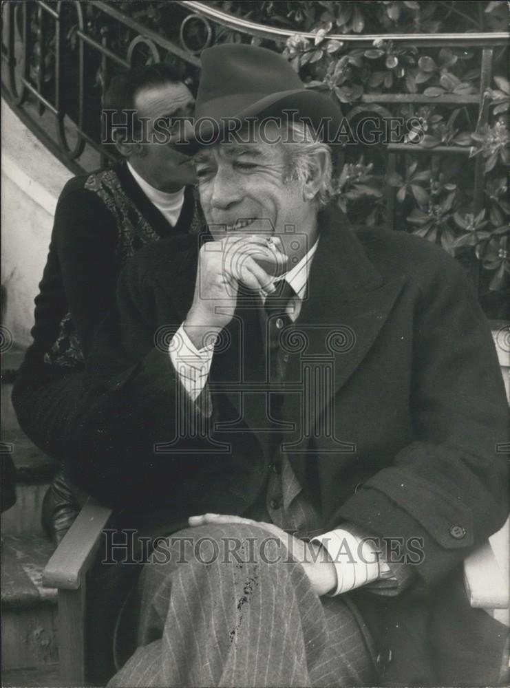 1976 Press Photo Anthony Quinn During the Filming of &quot;Bluff&quot; - Historic Images