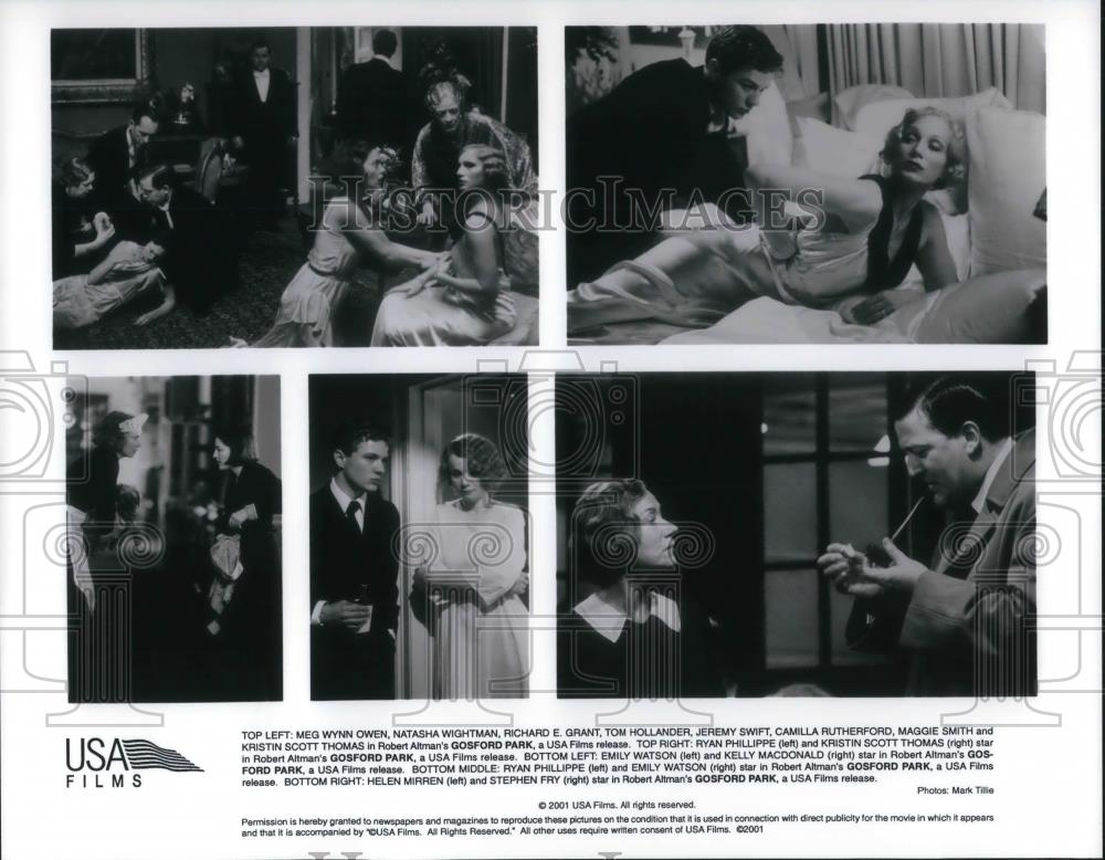 2001 Press Photo Meg Wynn Owen, Natasha Wightman in Gosford Park - cvp23104 - Historic Images