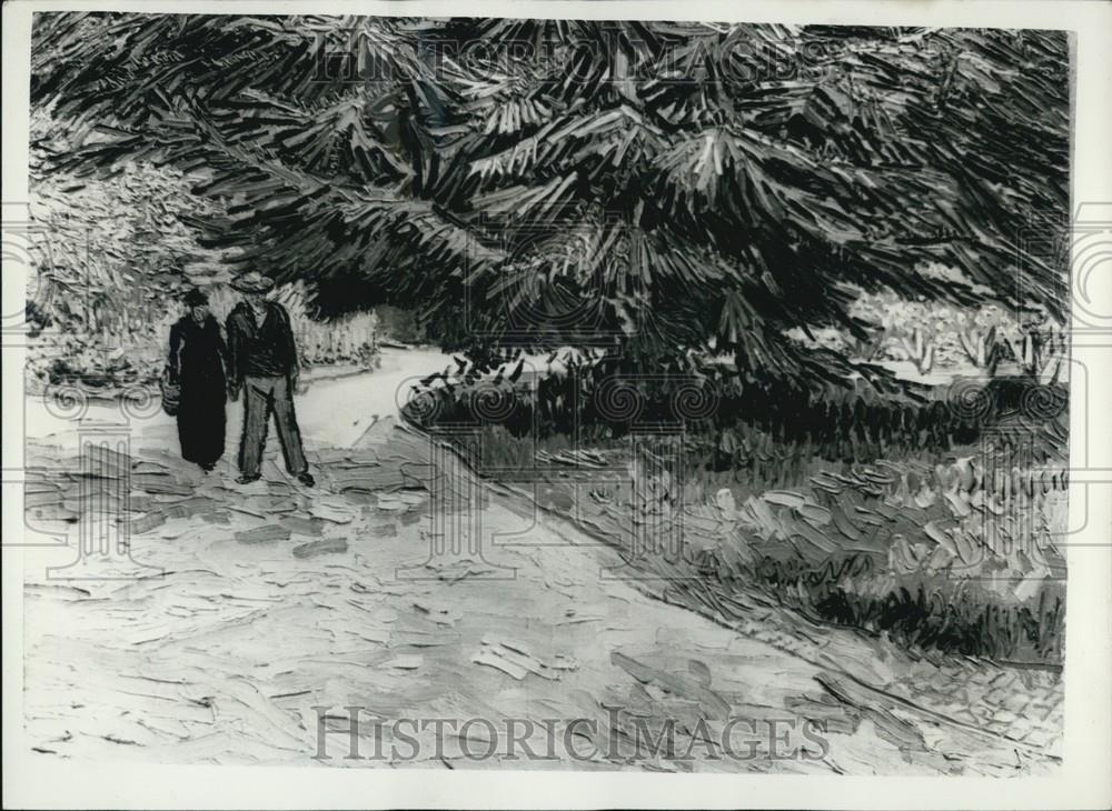 1958 Press Photo Van Gogh&#39;s &quot;Jardin Public a Arles&quot;, - Historic Images