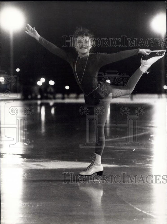 1968 Press Photo Roumanian Skater Beatrice Hustiu - Historic Images